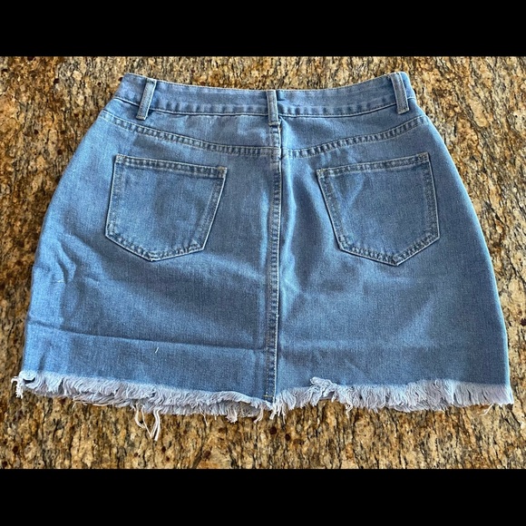 Distressed Denim Skirt Brand New Size Large !NOT USED ITS BRAND NEW Size 8/10 - Picture 6 of 12
